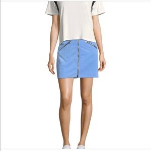 RAG & BONE CORDUROY ZIP MOTO SKIRT